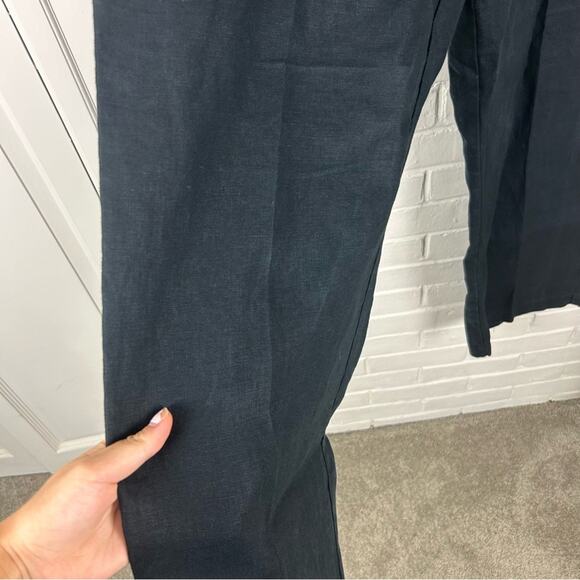 L.L.Bean 100% Linen Black Classic Fit Pants Size 18 - Picture 6 of 10